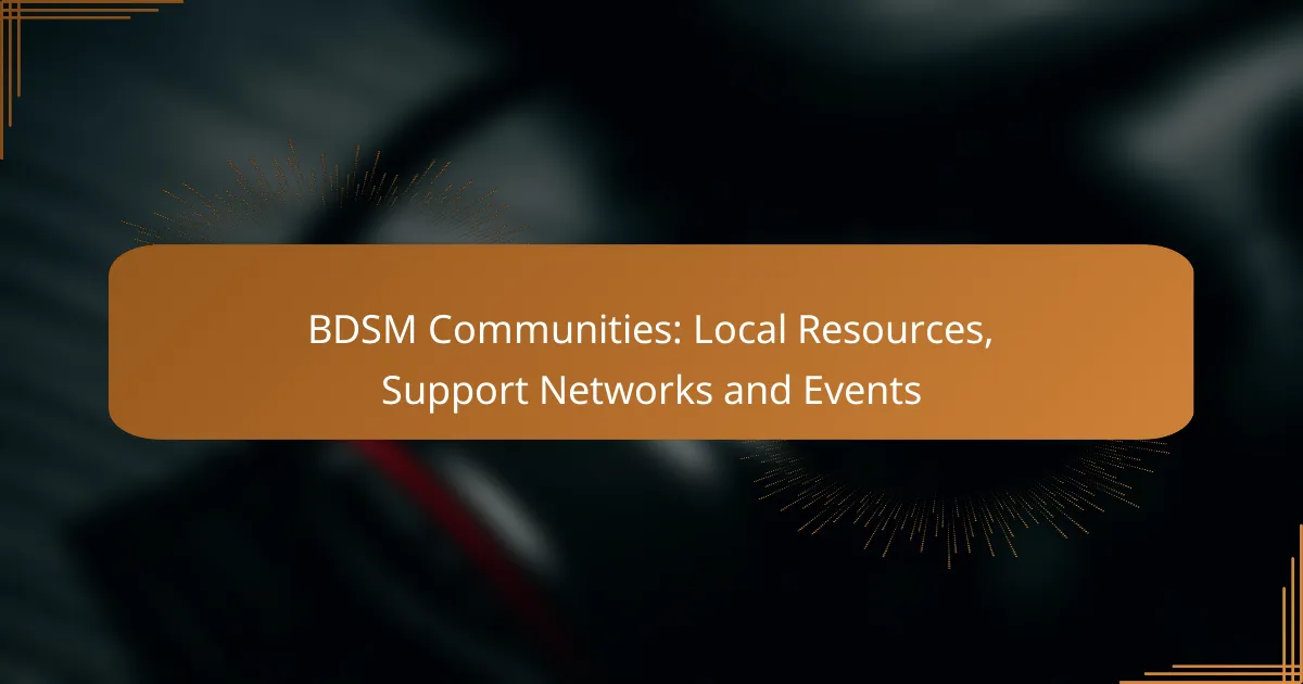 [censured] Communities: Local Resources, Support Networks and Events