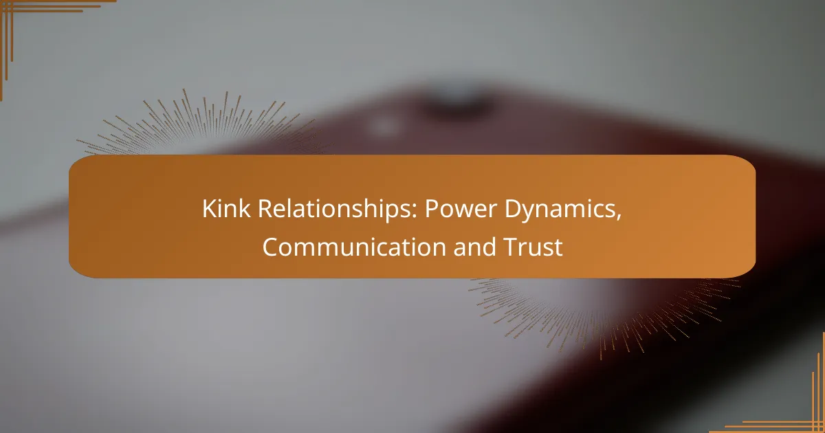 Kink Relationships: Power Dynamics, Communication and Trust
