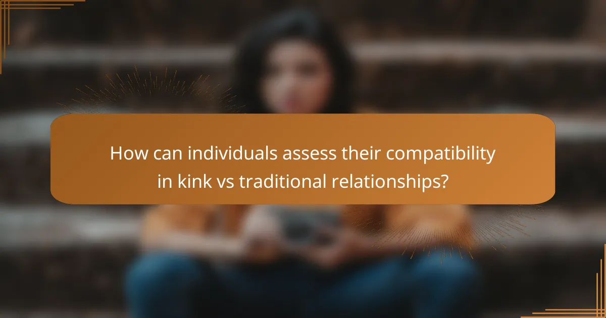 How can individuals assess their compatibility in kink vs traditional relationships?